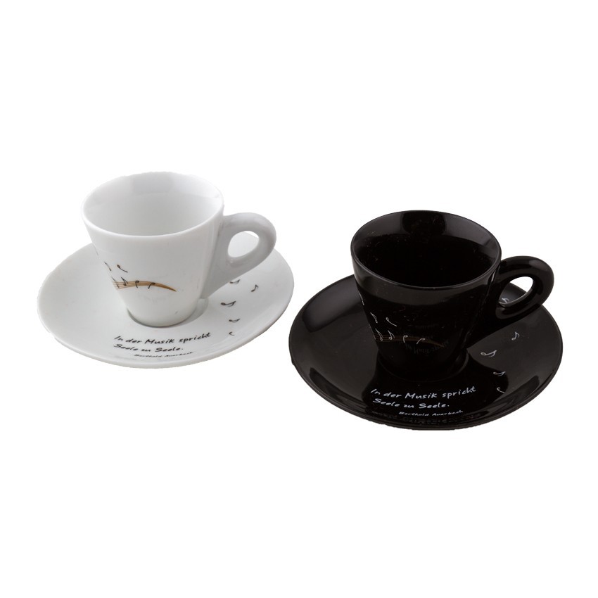 Kaffeetassen schwarz/weiß