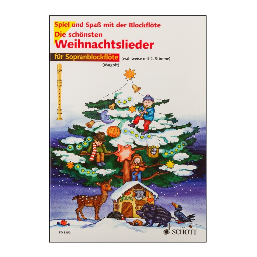 Notenheft Weihnachtslieder - Die schönsten Weihnachtslieder für Sopranblockflöte